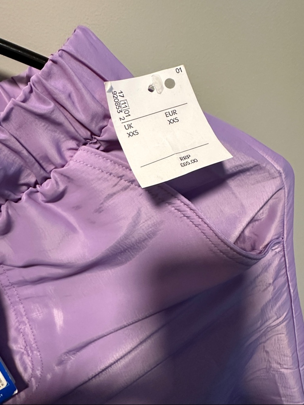 adidas Originals Women’s Lavender Wide-Straight Leg Track Pants IC5443 2XS - Picture 4 of 9